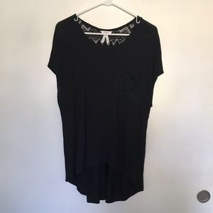 Black High low shirt